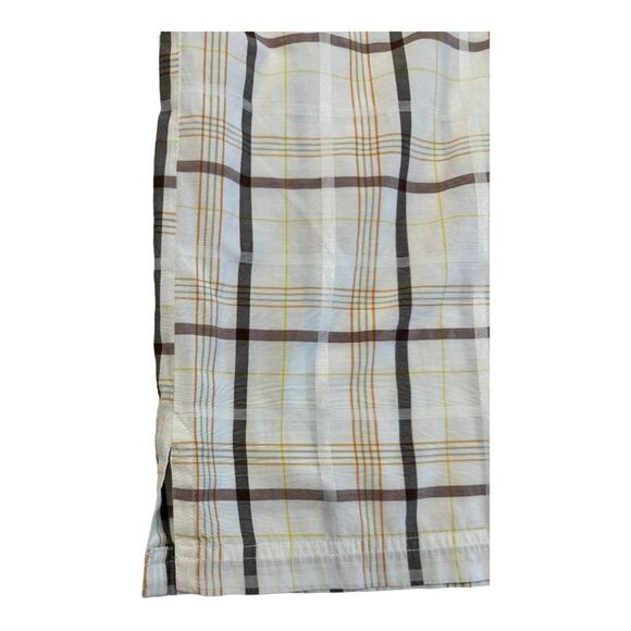 Delf Trading Inc Mens Size 3XL Long Sleeve Beige Striped Brown Button Up Shirt - Picture 2 of 13